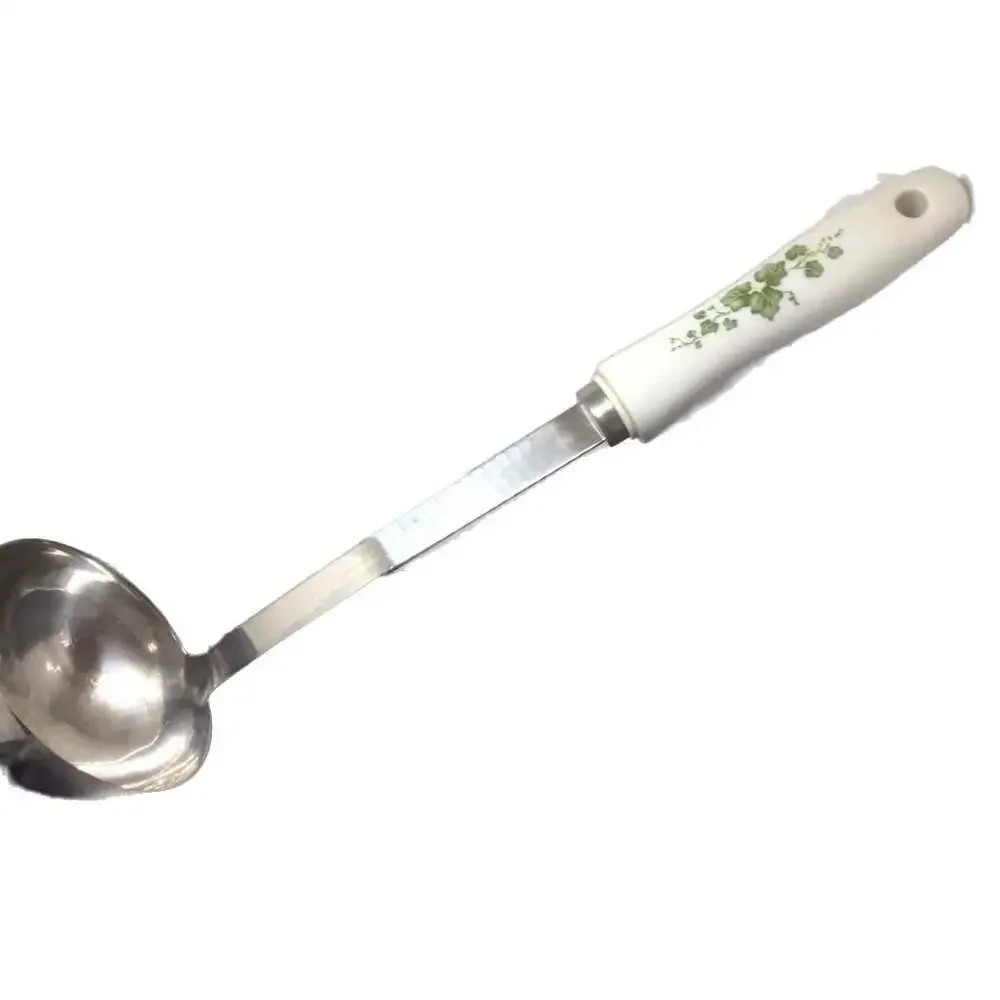 Corelle Coordinates Stainless Steel Ladle with White Floral Ivy Handle